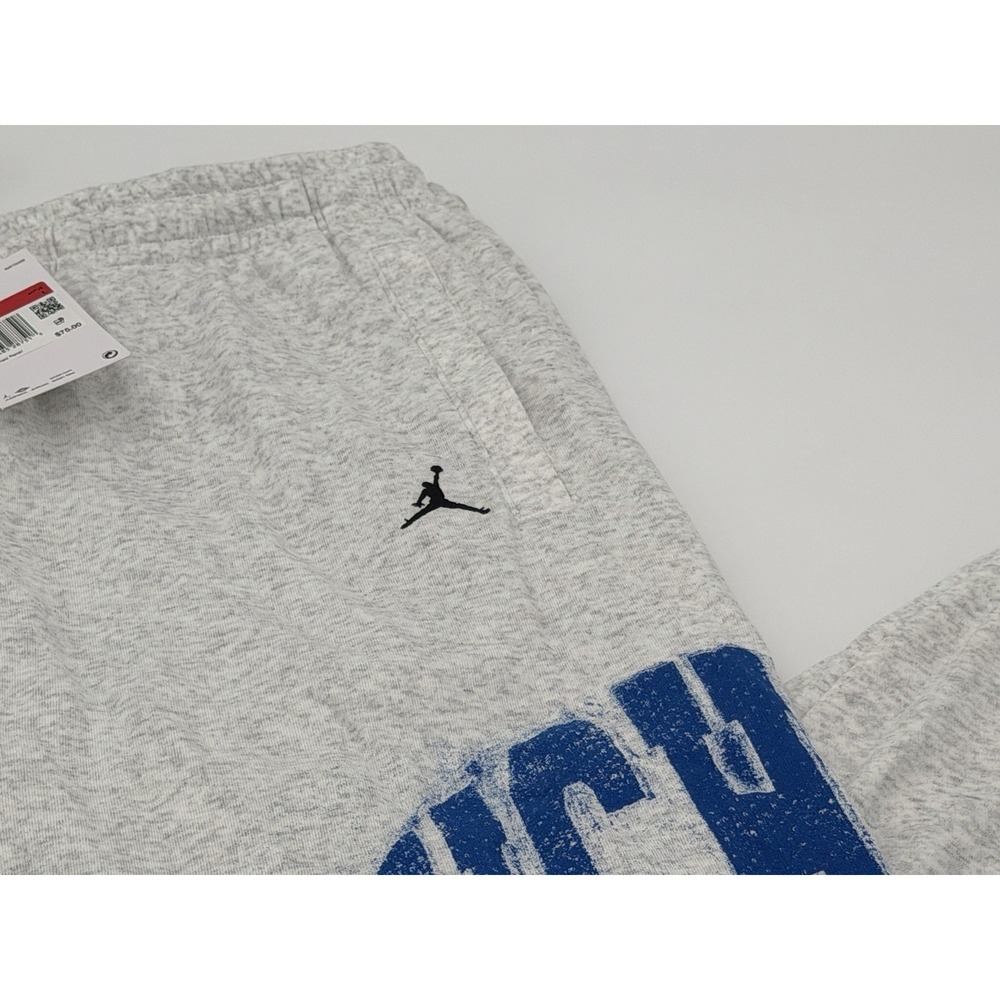 Men's Size Large- Nike Air Jordan Brooklyn Collegiate Sweatpants Grey HV0091-051 - Picture 2 of 7